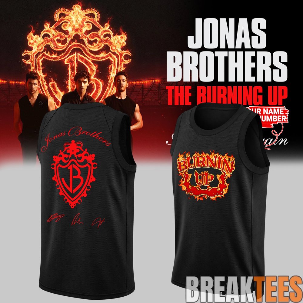Jonas Brothers The Burning Up Tour Basketball Jersey Jonas Brothers The Burning Up Tour Basketball Jersey