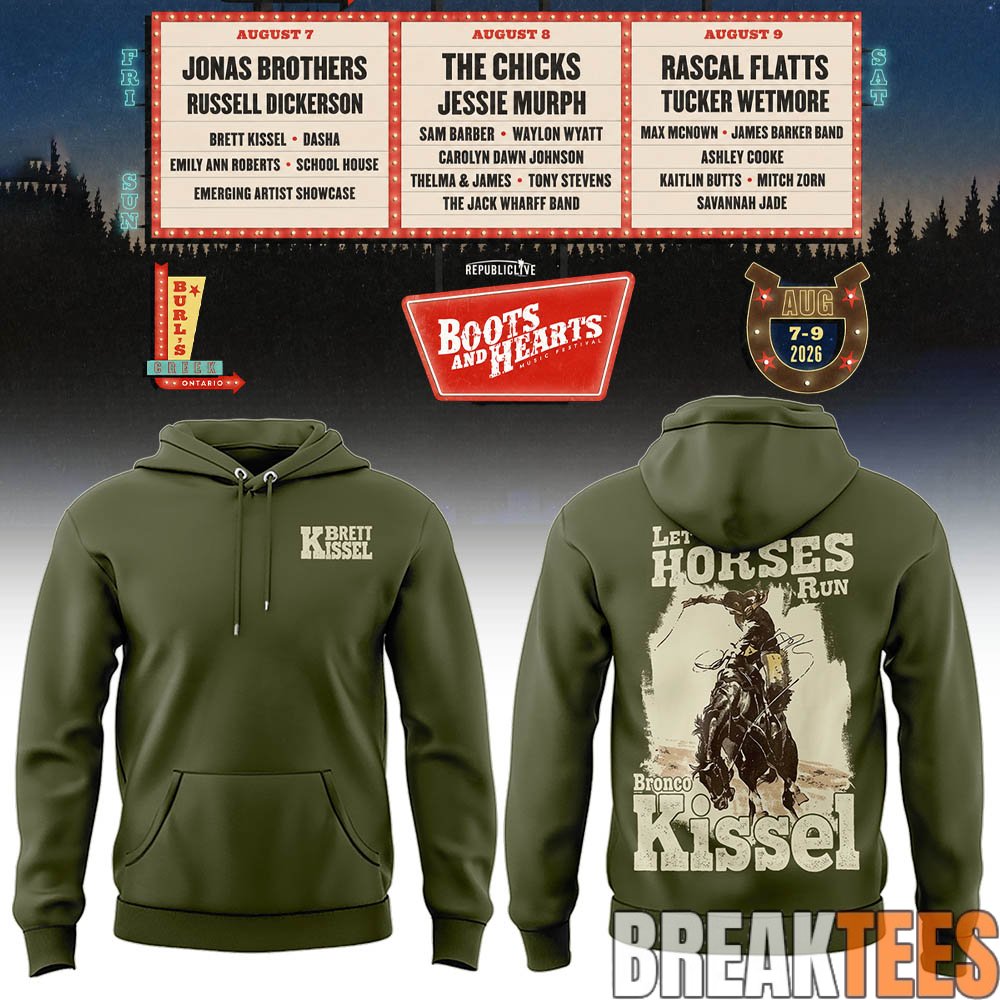 Jonas Brothers Boots And Hearts Festival 2026 Hoodie Jonas Brothers Boots And Hearts Festival 2026 Hoodie