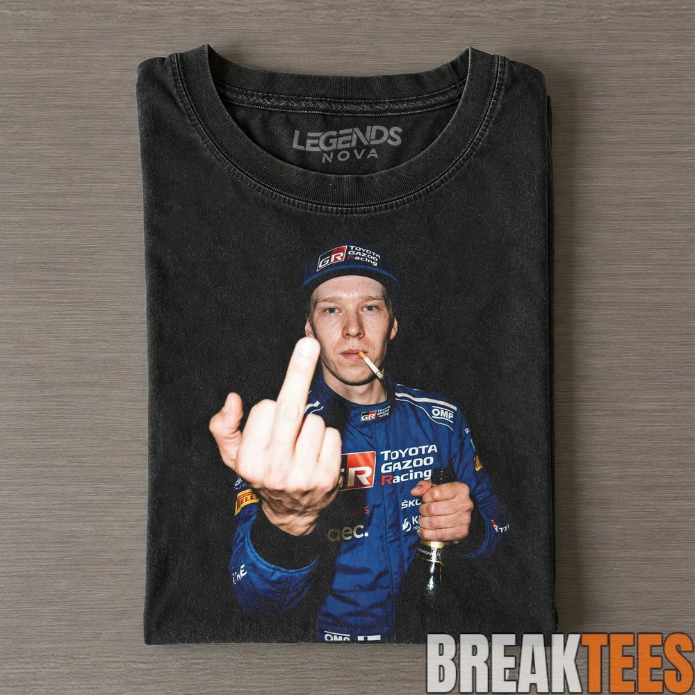 Kalle Rovanperä 2026 Secto Rally Finland|WRC Middle Finger Tee Kalle Rovanperä 2026 Secto Rally Finland|WRC Middle Finger Tee