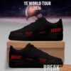 Kanye West Bully Live Concert Tour 2026 Custom AF1 Sneakers – Black & Red Edition