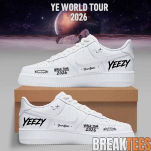 Kanye West Bully Live Concert Tour 2026 Custom AF1 Sneakers – White Edition