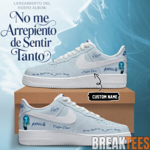 Karol G Album NO ME ARREPIENTO DE SENTIR TANTO Limited Edition Signature Air Force 1 Shoes 1.jpg