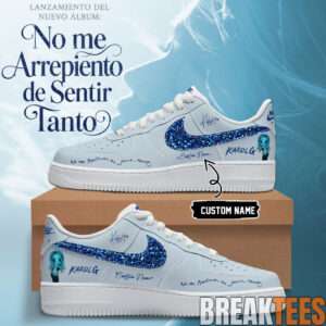 Karol G Album NO ME ARREPIENTO DE SENTIR TANTO Limited Edition Signature Air Force 1 Shoes 2.jpg