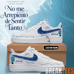 Karol G Album NO ME ARREPIENTO DE SENTIR TANTO Limited Edition Signature Air Force 1 Shoes 3.jpg