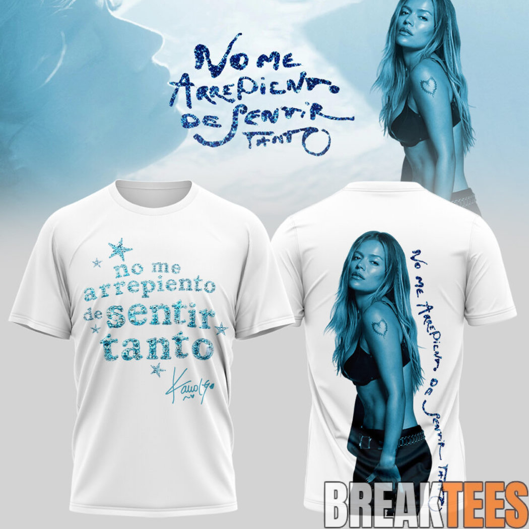 Karol G Album “NO ME ARREPIENTO DE SENTIR TANTO” Limited Edition Signature T-Shirt Karol G Album “NO ME ARREPIENTO DE SENTIR TANTO” Limited Edition Signature T-Shirt