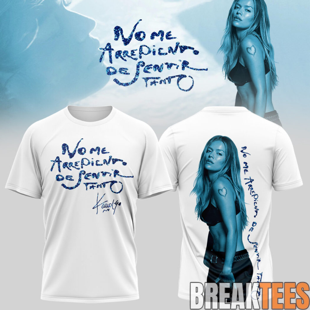 Karol G Album “NO ME ARREPIENTO DE SENTIR TANTO” Limited Edition Signature T-Shirt Karol G Album “NO ME ARREPIENTO DE SENTIR TANTO” Limited Edition Signature T-Shirt