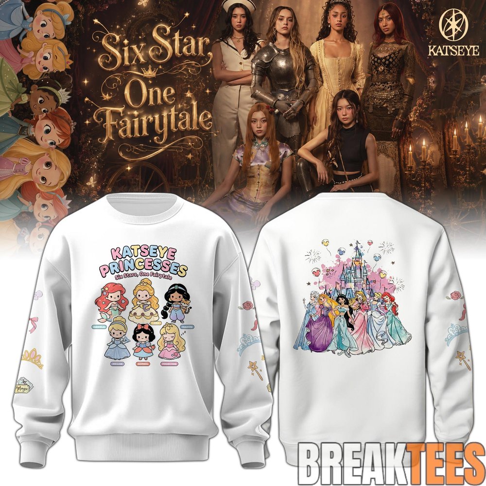 Katseye Six Star One Fairytale Black Sweatshirt for EYEKONS Katseye Six Star One Fairytale Black Sweatshirt for EYEKONS
