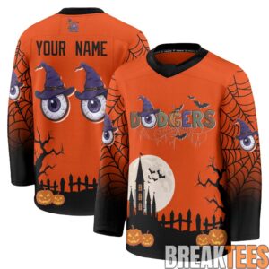 LA Dodgers Halloween Edition Hockey Custom Jersey