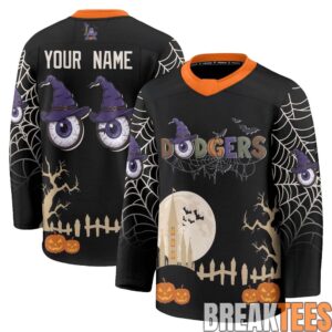 LA Dodgers Halloween Edition Hockey Custom Jersey 2