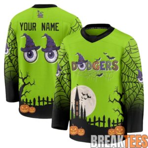 LA Dodgers Halloween Edition Hockey Custom Jersey 4