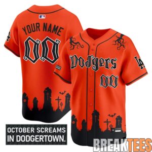 LA Dodgers 'Halloween Edition' Premier Custom Baseball Jersey 2