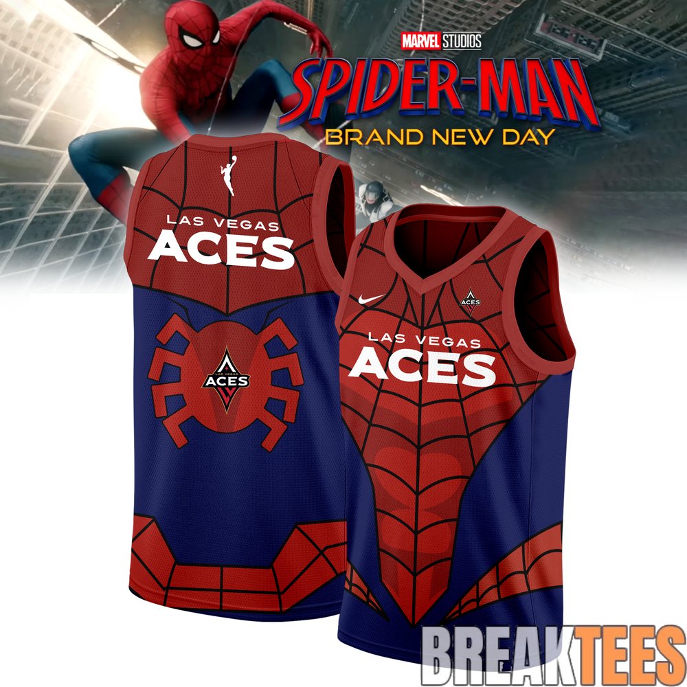 Las Vegas Aces x Spider-Man Special Basketball Jersey Las Vegas Aces x Spider-Man Special Basketball Jersey