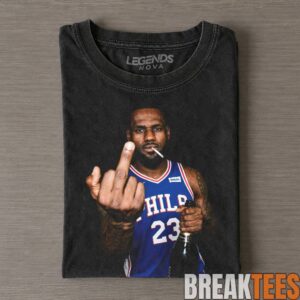 LeBron James 76ers Blue Jersey Funny Tee