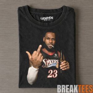 LeBron James 76ers Middle Finger Tee