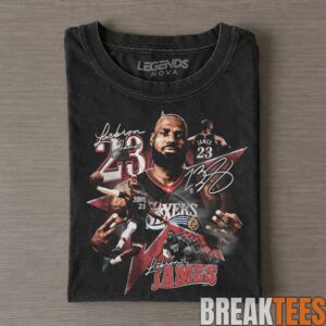 LeBron James 76ers Signed Tee