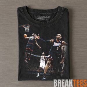 LeBron James & Allen Iverson 76ers Funny Tee
