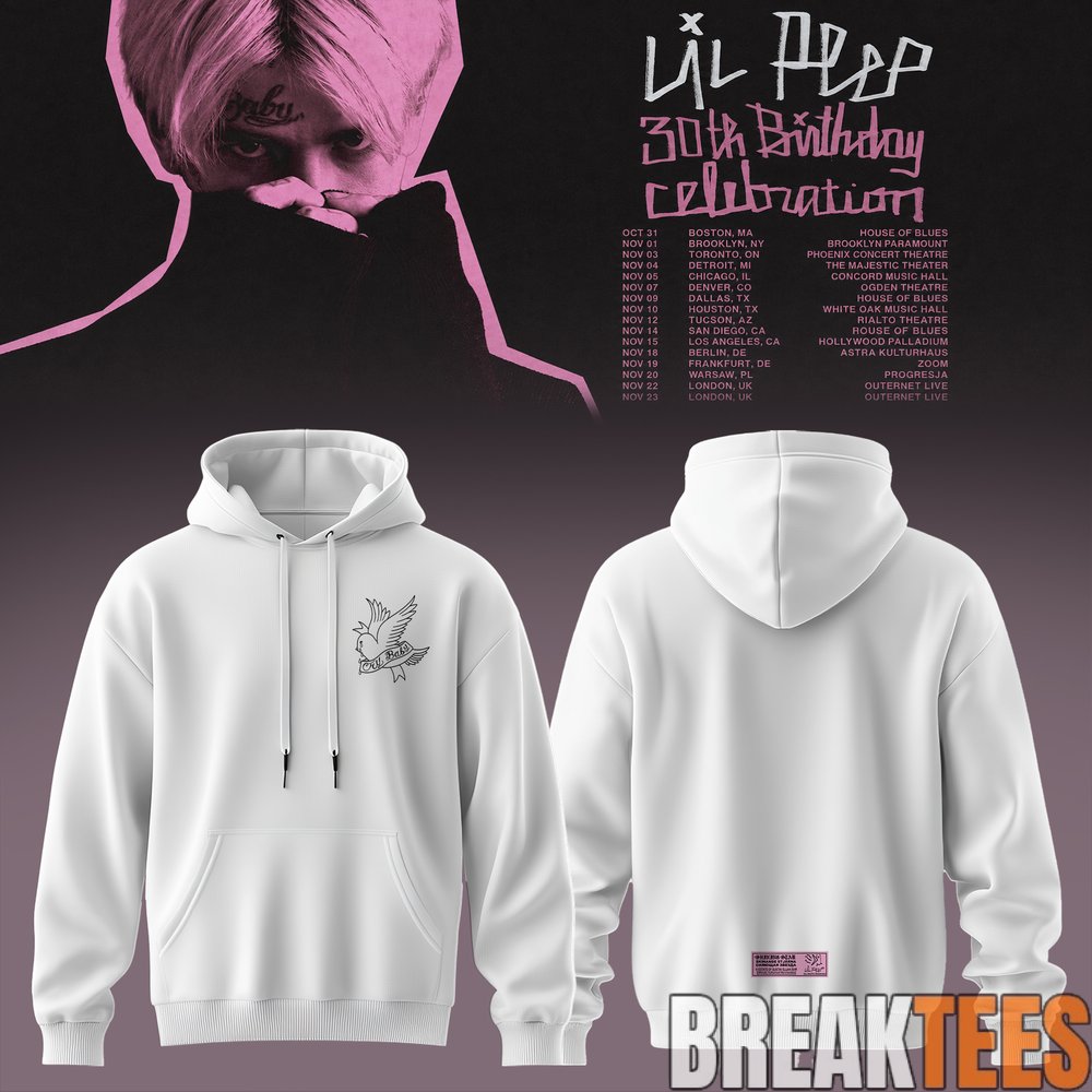Lil Peep 30th Birthday Celebration 2026 Tour Special Hoodie Lil Peep 30th Birthday Celebration 2026 Tour Special Hoodie
