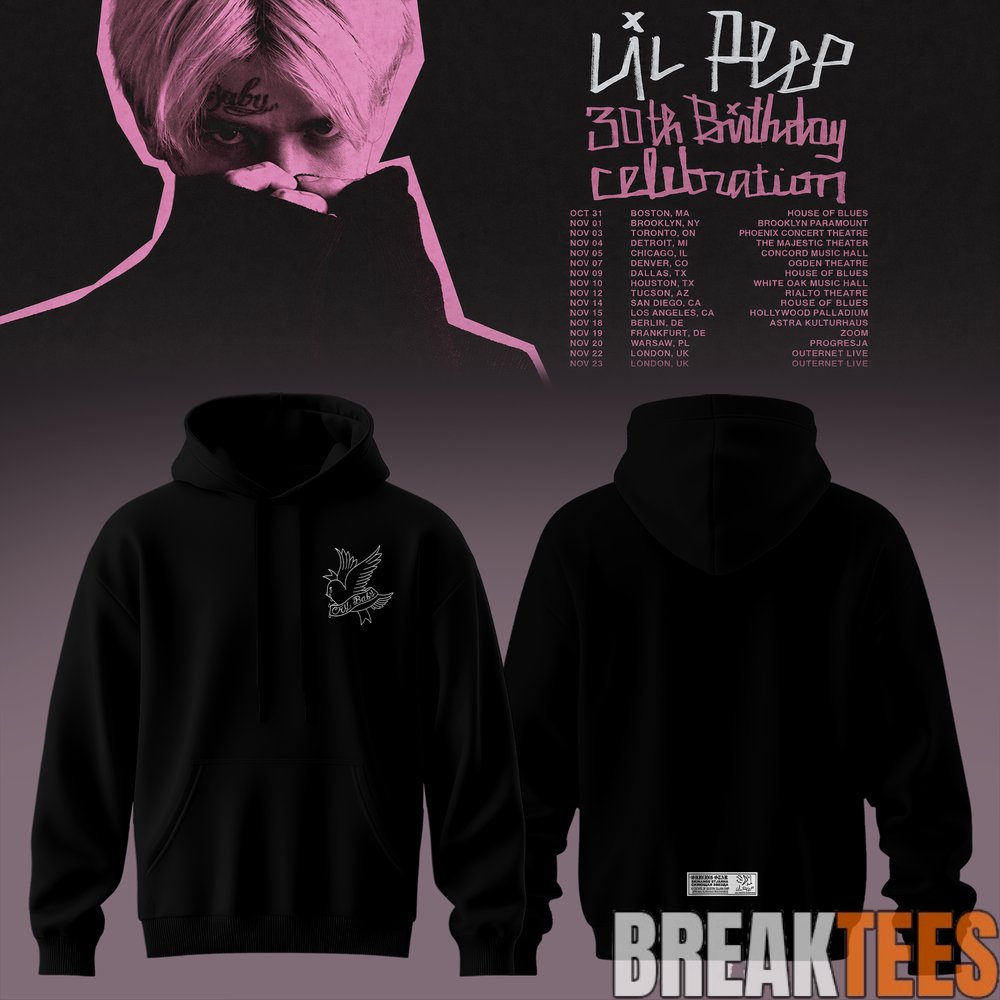 Lil Peep 30th Birthday Celebration 2026 Tour Special Hoodie Lil Peep 30th Birthday Celebration 2026 Tour Special Hoodie