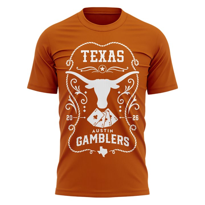 Texas Longhorns x Austin Gamblers T-Shirt Texas Longhorns x Austin Gamblers T-Shirt