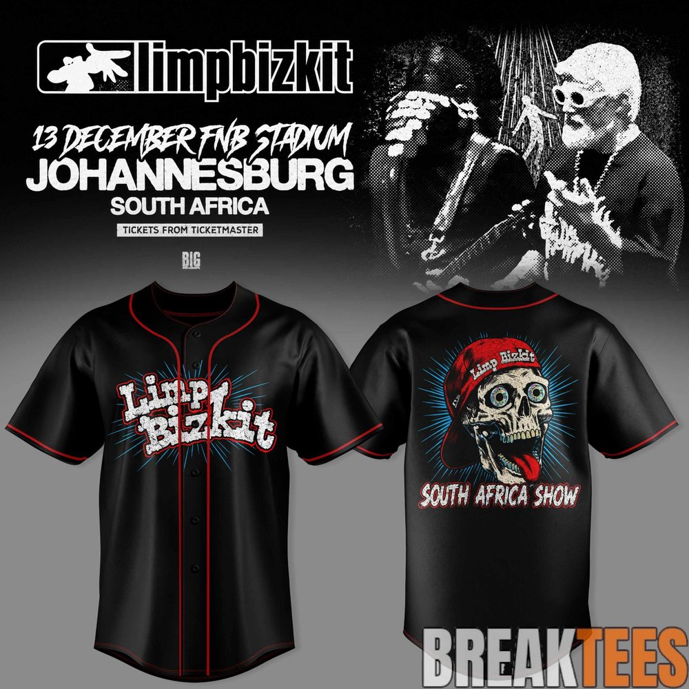Limp Bizkit South Africa Show Special Baseball Jersey Limp Bizkit South Africa Show Special Baseball Jersey
