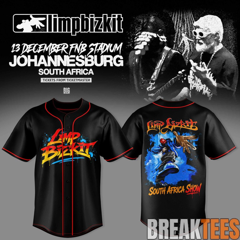 Limp Bizkit South Africa Show Special Baseball Jersey Limp Bizkit South Africa Show Special Baseball Jersey