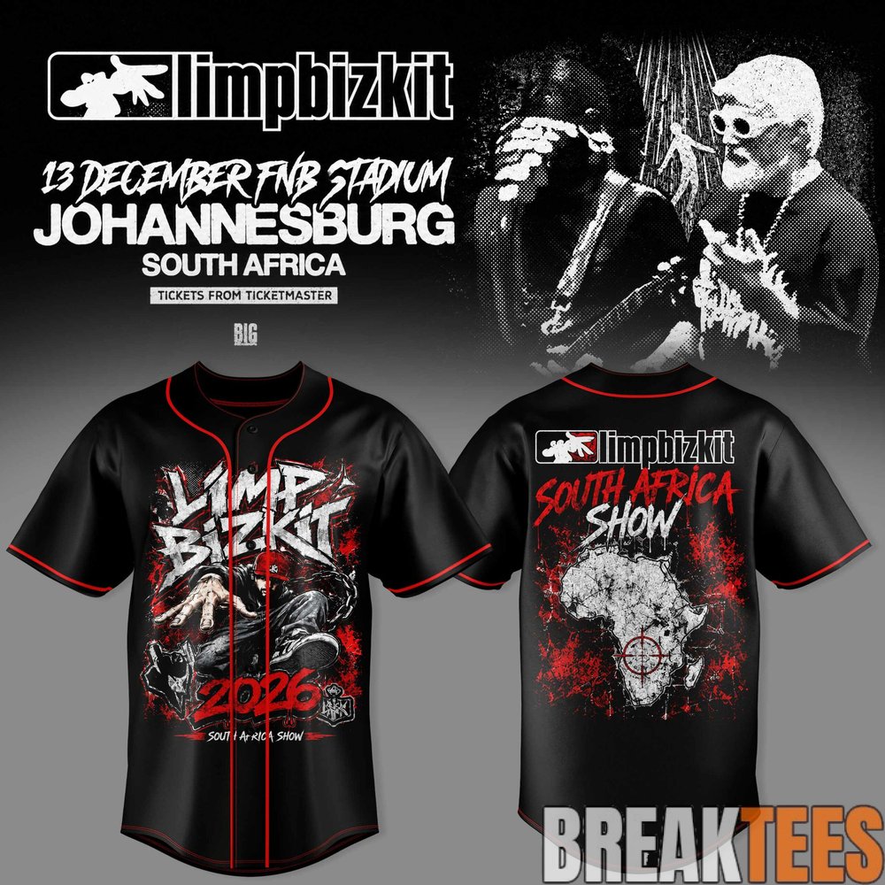 Limp Bizkit South Africa Show Special Baseball Jersey Limp Bizkit South Africa Show Special Baseball Jersey