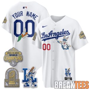 Los Angeles Dodgers Bunny Custom Baseball Jersey