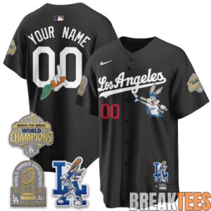 Los Angeles Dodgers Bunny Custom Baseball Jersey 1