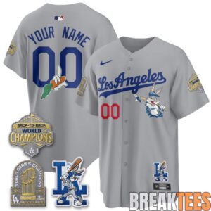 Los Angeles Dodgers Bunny Custom Baseball Jersey 2