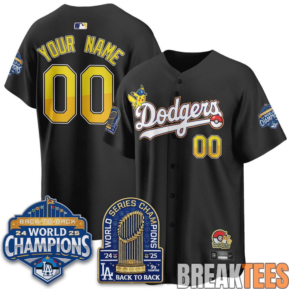 Los Angeles Dodgers x Pokémon 2026 Custom Baseball Jersey Los Angeles Dodgers x Pokémon 2026 Custom Baseball Jersey