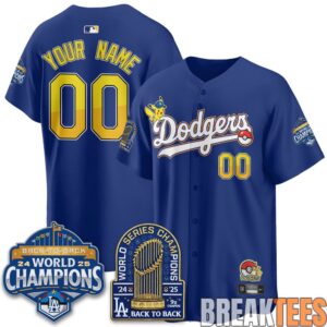 Los Angeles Dodgers x Pokémon 2026 Custom Baseball Jersey 2 Los Angeles Dodgers x Pokémon 2026 Custom Baseball Jersey 2