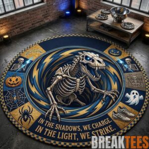 Los Angeles Chargers 2026 Halloween Quilted Round Rug – Limited Edition
