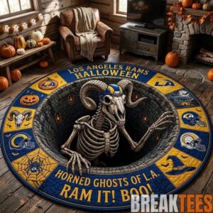 Los Angeles Rams 2026 Halloween Quilted Round Rug – Limited Edition