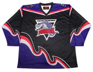 Lowell Lock Monsters Black Hockey Jersey