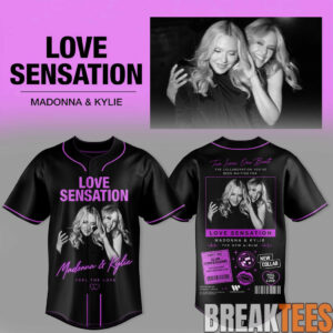 Madonna & Kylie Love Sensation Graphic Baseball Jersey