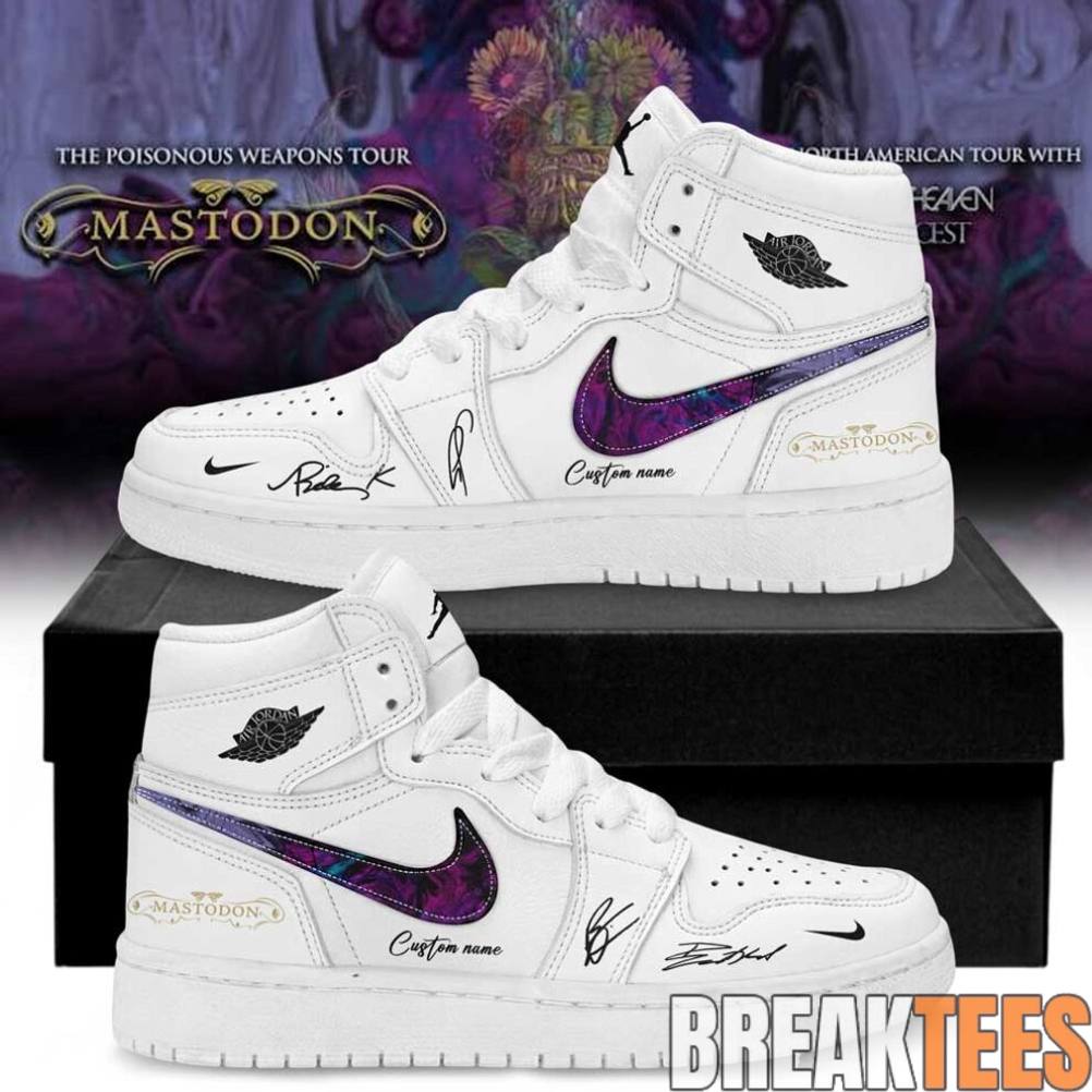 Mastodon Poisonous Weapons Tour 2026 Custom Air Jordan 1 Shoes Mastodon Poisonous Weapons Tour 2026 Custom Air Jordan 1 Shoes
