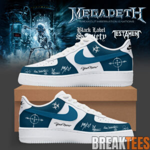 Megadeth Breakout Hibernation of the Nations Tour Contaminated Premium Personalized AF1 Sneakers