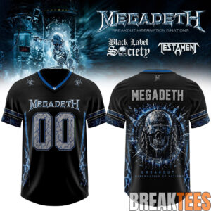 Megadeth Breakout Hibernation of the Nations Tour Custom Football Jersey