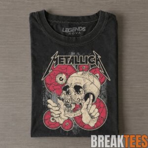 Metallica Vintage Rock Band Graphic T‑Shirt