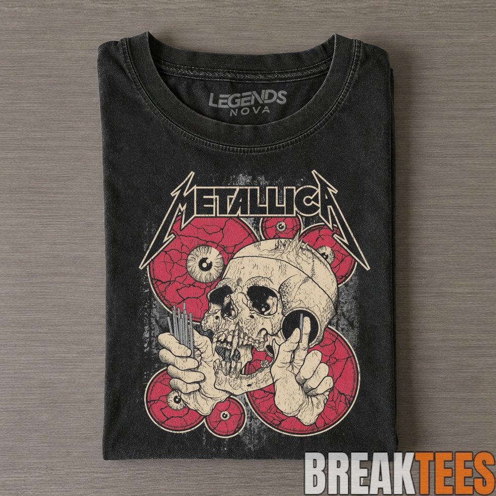 Metallica Vintage Rock Band Graphic T‑Shirt Metallica Vintage Rock Band Graphic T‑Shirt