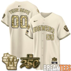 Milwaukee Brewers Salute to Service 2026 Custom Baseball Jersey