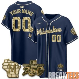 Milwaukee Brewers Salute to Service 2026 Custom Baseball Jersey 1