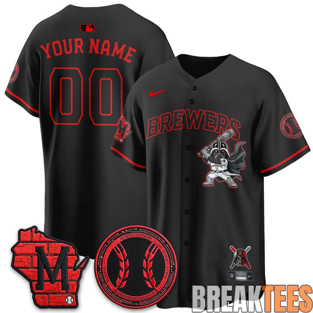 Milwaukee Brewers x Star Wars Custom Baseball Jersey Milwaukee Brewers x Star Wars Custom Baseball Jersey
