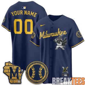 Milwaukee Brewers x Star Wars Custom Baseball Jersey 2 Milwaukee Brewers x Star Wars Custom Baseball Jersey 2
