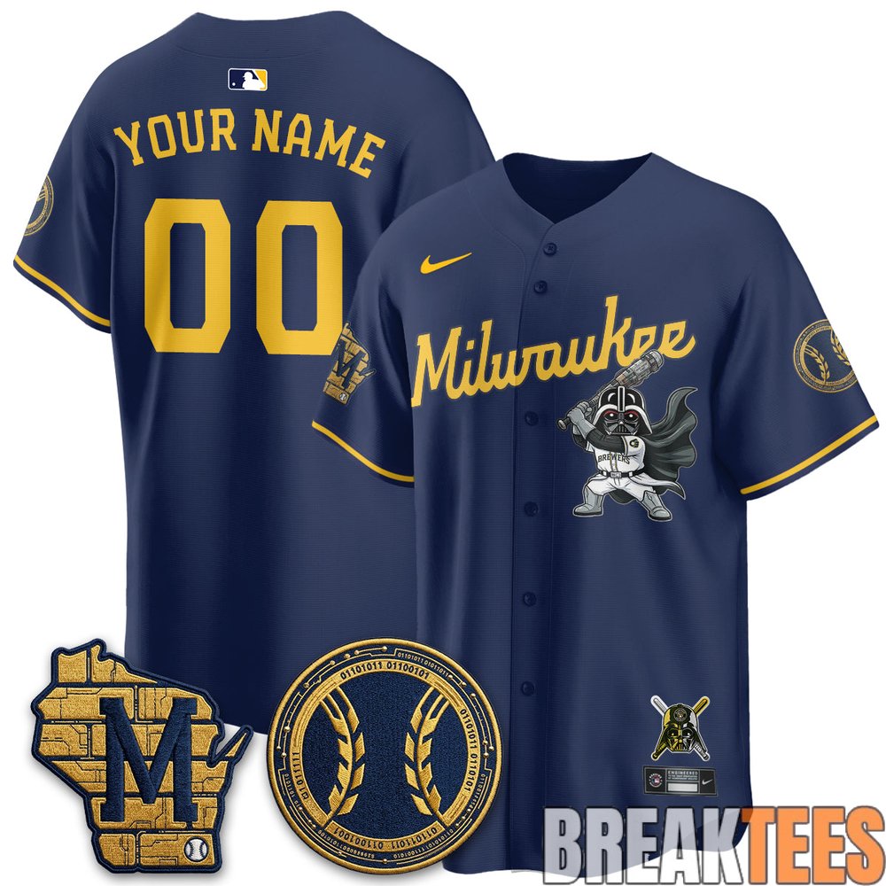 Milwaukee Brewers x Star Wars Custom Baseball Jersey Milwaukee Brewers x Star Wars Custom Baseball Jersey