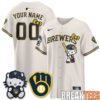 Milwaukee Brewers Halloween Nightmare Edition Custom Jersey