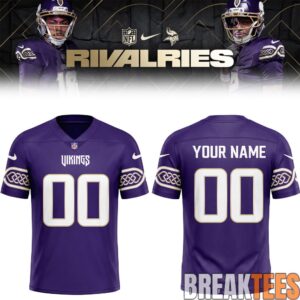Minnesota Vikings Feel The North Rivalries 😈 Custom Football Jersey