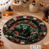 Los Angeles Kings Special Halloween Round Quilted Rug Los Angeles Kings Special Halloween Round Quilted Rug