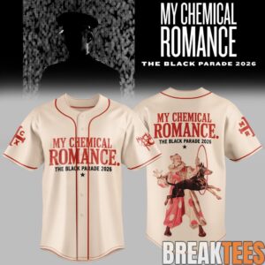 My Chemical Romance The Black Parade Tour NA 2026 Exclusive Baseball Jersey 1