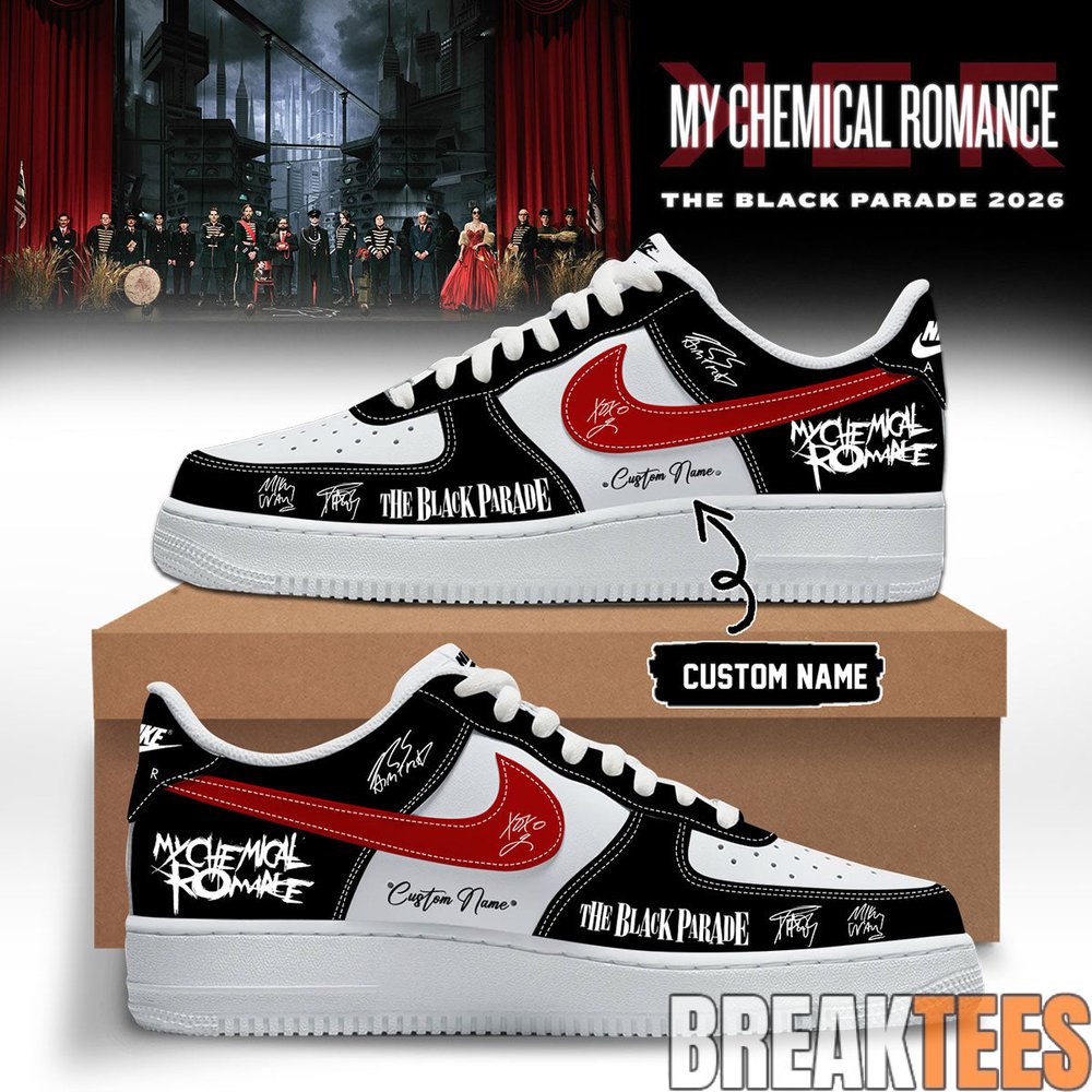 My Chemical Romance Long Live The Black Parade Tour US 2026 Custom AF1 Shoes My Chemical Romance Long Live The Black Parade Tour US 2026 Custom AF1 Shoes